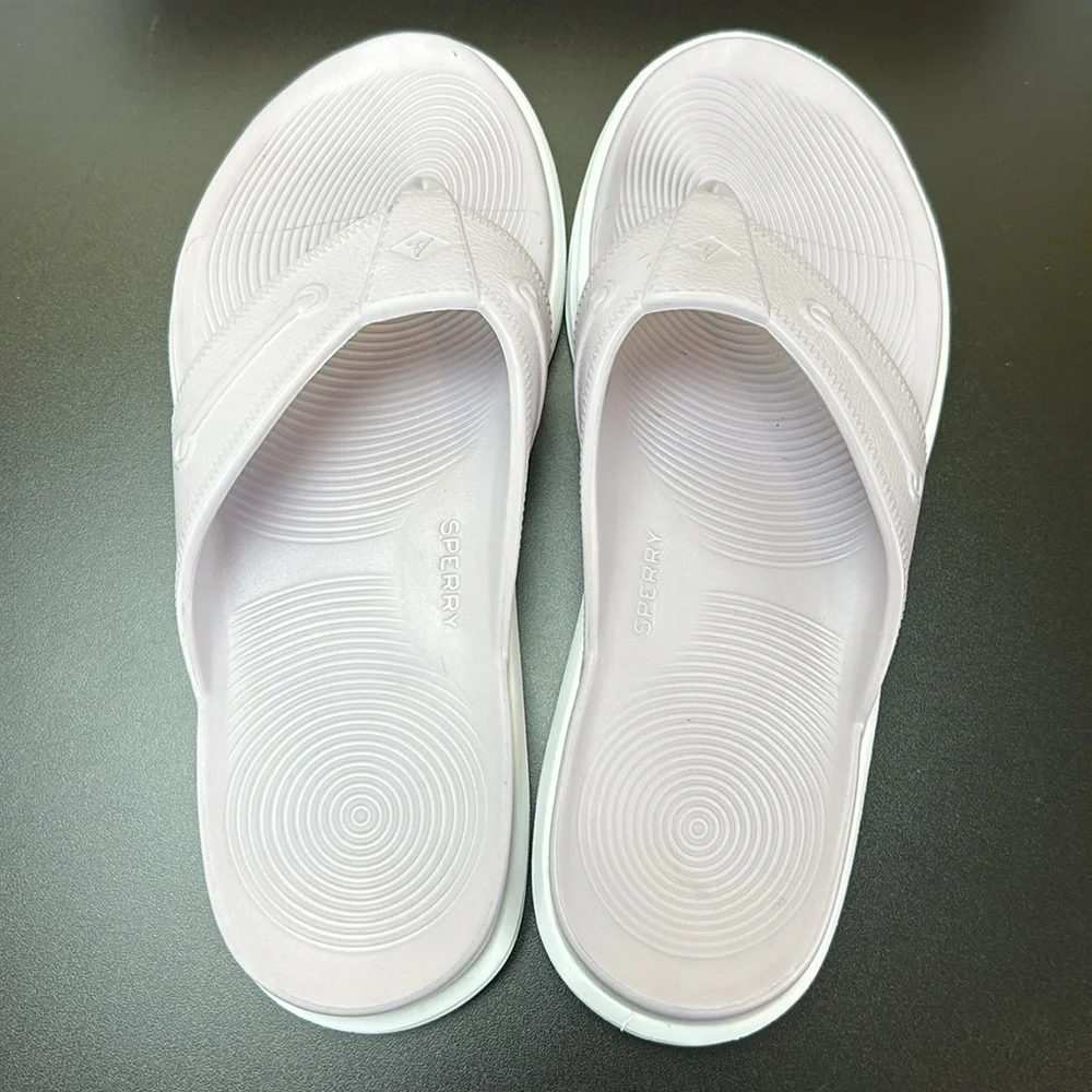 Sperry Windward Float Thong Flip Flops Sandals Sz 12 M Lilac Summer Comfy Beachy